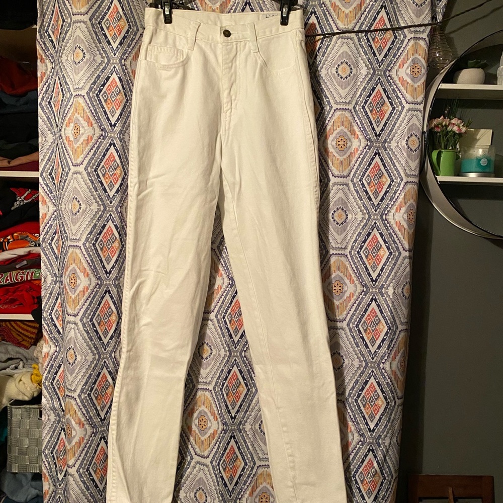 vintage white high waisted jeans
